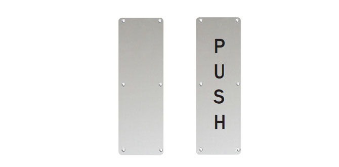 Radius Corner Push Plate