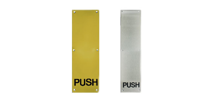 Square Corner Push Plate